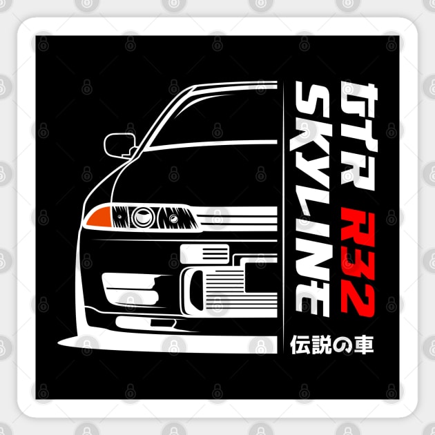 Front JDM R32 Sticker by GoldenTuners
